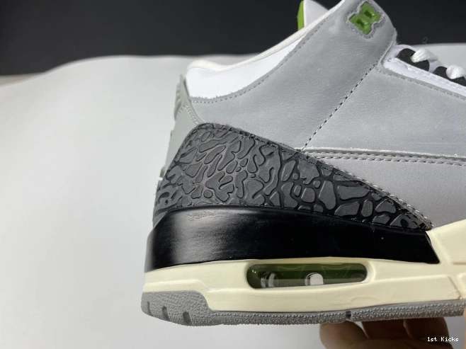 1st Kicks Jordan 3 Air Chlorophyll 136064-006 Retro 0808
